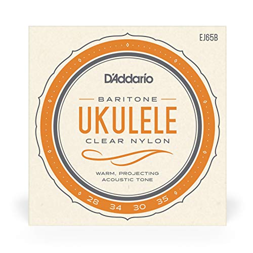 Image of D'Addario Baritone Ukulele Strings, Clear Nylon, EJ65B, 4-String Set, Pack of 1