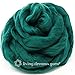 Cotton Fiber for Spinning, Blending, Felting & Fiber Arts. Soft Vegan Combed Top Roving. Spruce