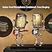 Xmpmrb Vintage Microphone Guitar Robot Lamp, Music Gifts for Men, Cool Gifts for Music Lovers, Vintage Light Home Decor Nightstand Desk Lamp for Bedroom, Music Studio (Black)