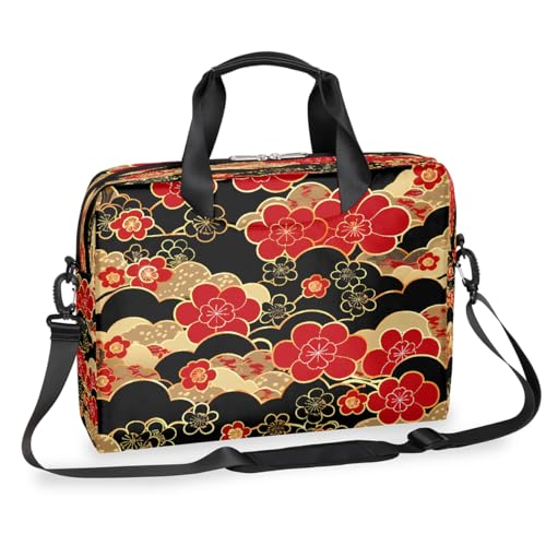 Sacoche ordinateur 16" style japonais à bandoulière et multipoches pour le travail