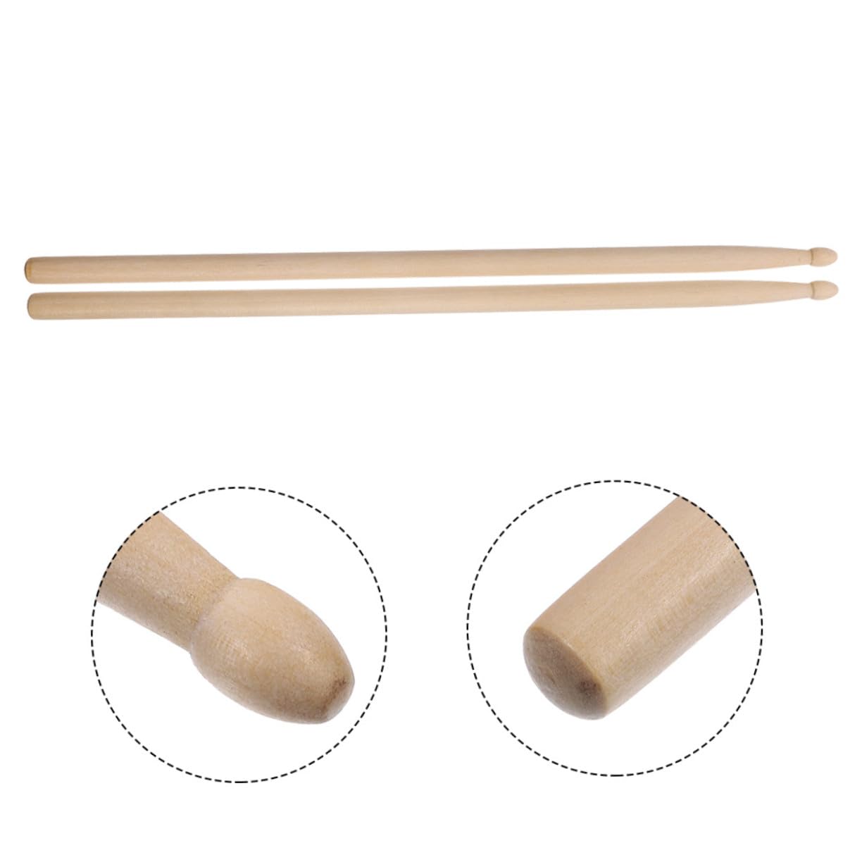 5a Holz Drumsticks, 12 Paar, Beige, für Anfänger und Profis | Ausgewogenes Design, Vielseitig Einsetzbar, für Bands und Home Gatherings, Komfortabler Griff