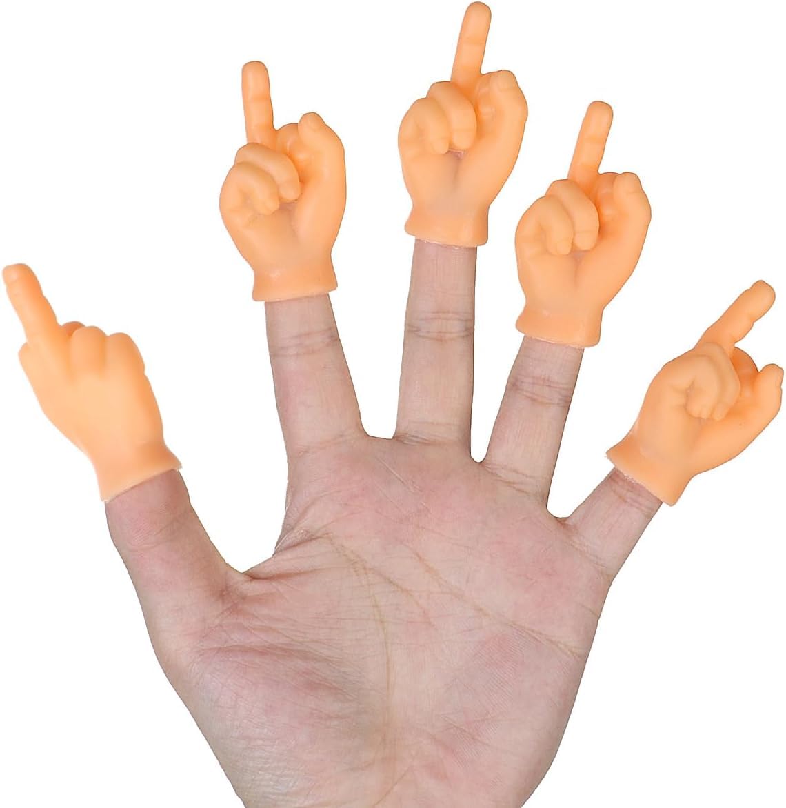 LNYMZD 11 x Tiny Hands Middle Finger Puppets Mini Finger Puppets Hands Major Small Finger Puppets Mini Hands Game Decorations Accessories Gift for April Fool's Day Halloween Rubber Doll Casperle - Image 2