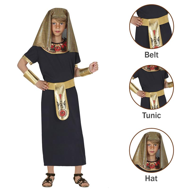 My Illusions Boys Egyptian Costume Kids School Dress Up Halloween Book Day Childs Fancy Dress Historical Outfit (Large 10-12 Years) - Image 2