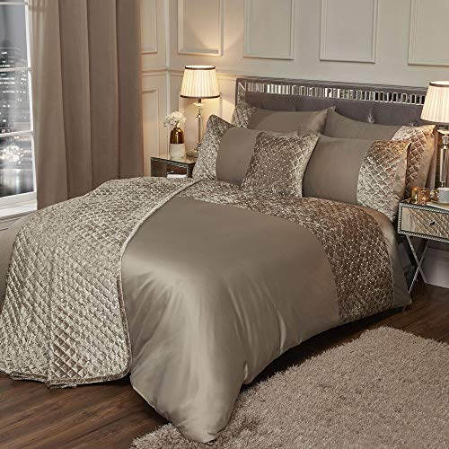 Parure de lit matelassée Emma Barclay velours sequins housse lit double