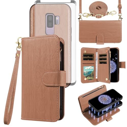 Étui Samsung Galaxy S9 Plus Asuwish portefeuille magnétique avec protège-écran