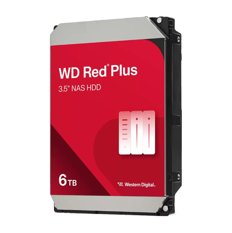 Western Digital HDD 6TB（Red Plus） WD Red Plus WD60EFPX - Internal Hard Drive - NAS - 6 TB - intern