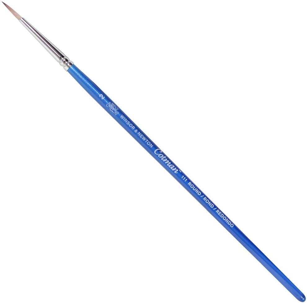 Winsor & Newton 5301002 Cotman Water Colour Series 111 Short Handle Synthetic Brush - Round #2