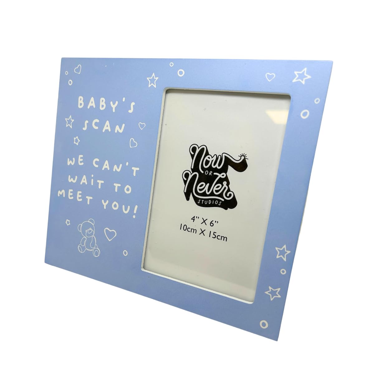 Widdop And Co Boys Blue Baby Scan We Can't Wait To Meet You Photo Frame