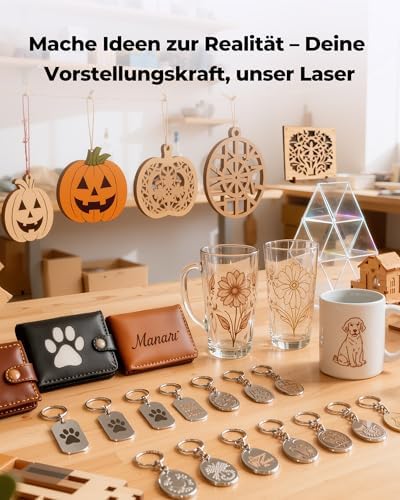 Bild 6 - ACMER S1 6W Tragbarer Laser Graviermaschine, Mini lasergravur maschine Und Cutter, 0,04 mm Präzision für DIY Holz, Metall, Acryl und Leder, Laserklasse 4, Blau Lasergravlerer 130 x 130 mm