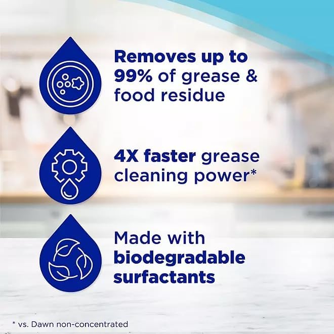 Miniatura 2 de EZ Squeeze Ultra Platinum 4 veces más rápida limpieza de grasa, refrescante aroma a lluvia, líquido para lavar platos, 21.99 onzas líquidas, 1