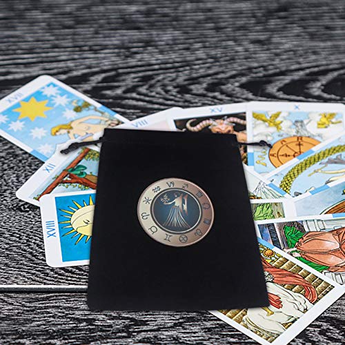 Lilei Tarot Bag, Tarot Storage Bag, Tarot Rune Bag, Tarot Bag Pouch, 12X15Cm Thick Velvet, Celtic Runes Protective Card Board Game Storage Drawstring Bag #TOP3