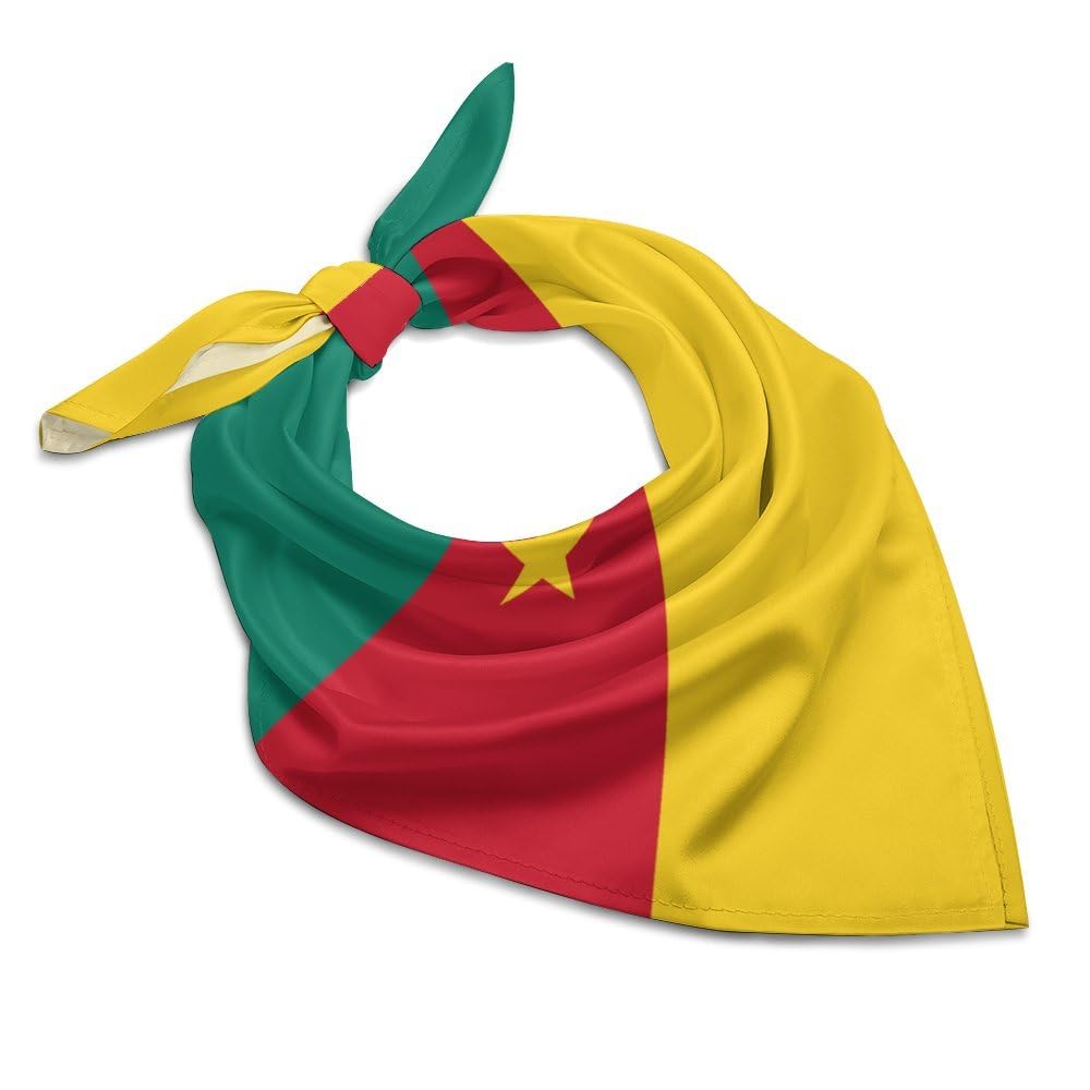 Hlbsdm Women's As Pic Flag Of Cameroon Bandanas Multi-Purpose Scarf Headband Handkerchiefs For Men