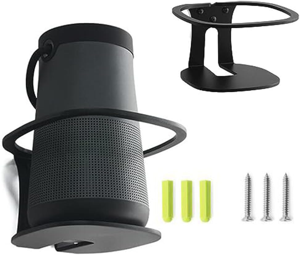 Coyktonty Aluminium Wall Bracket/Wall Mount for Bose Soundlink Revolve+Ⅱ Speakers,Speaker Wall-Mounted Sturdy Metal Mount (Silver)