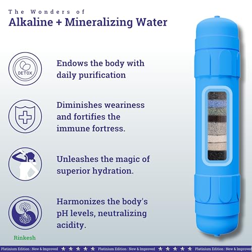 Image of 11 inch Alkaline and Mineral Water Filter Cartridge for Ro Water Purifier with antioxidant