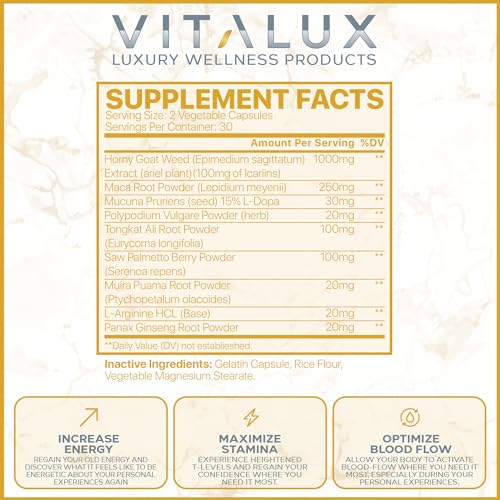 Epn Supplements Vitalux || #1 Rated Premium 9-In-1 Horny Goat Weed thumb #1