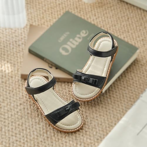 Image of ESTINE Toddler /Little Kid Girls Bow Open Toe Flat Evening Dress Sandals