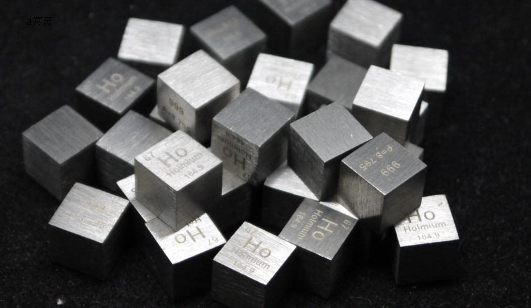 1 cubo de mesa periódica 99,9 % de metal de holio puro, elemento tallado, maravillosa colección de manualidades, 10 x 10 x 10 mm