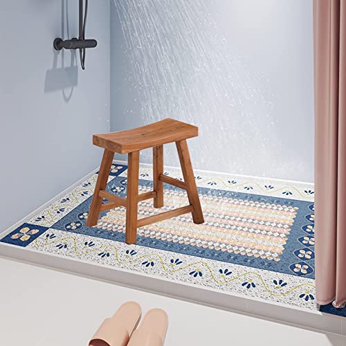 Banc de douche étanche en bois massif et siège de bain sécurisé - 5