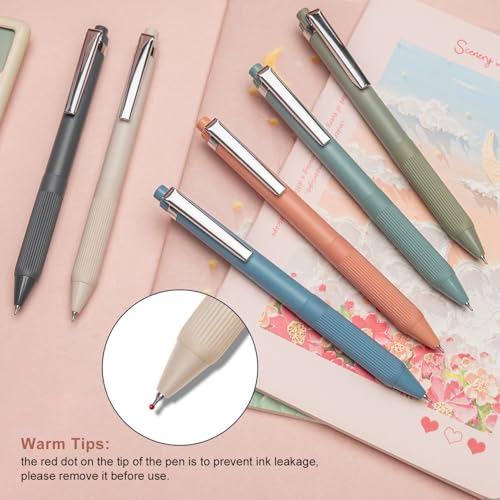 Image of Linbsunne Gel Pens Black Ink Pens for Office 0.5mm Fine Point Pens Smooth Writing Retractable Work Pen (Metal clip-12 pcs)