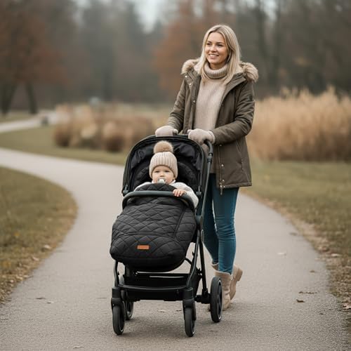 Warm and Cozy Winter Stroller Cover for Baby - Waterproof Bunting Bag with Soft Fleece Lining and Universal Fit for Strollers - Protective Footmuff Blanket for Ultimate Comfort in Wind, Rain & Snow - 5