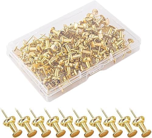 100 PCS Gold Metal Push Pins, Classic, Luxury Style for Cork Boards, Walls, Artworks, Notes, Photos, Tape