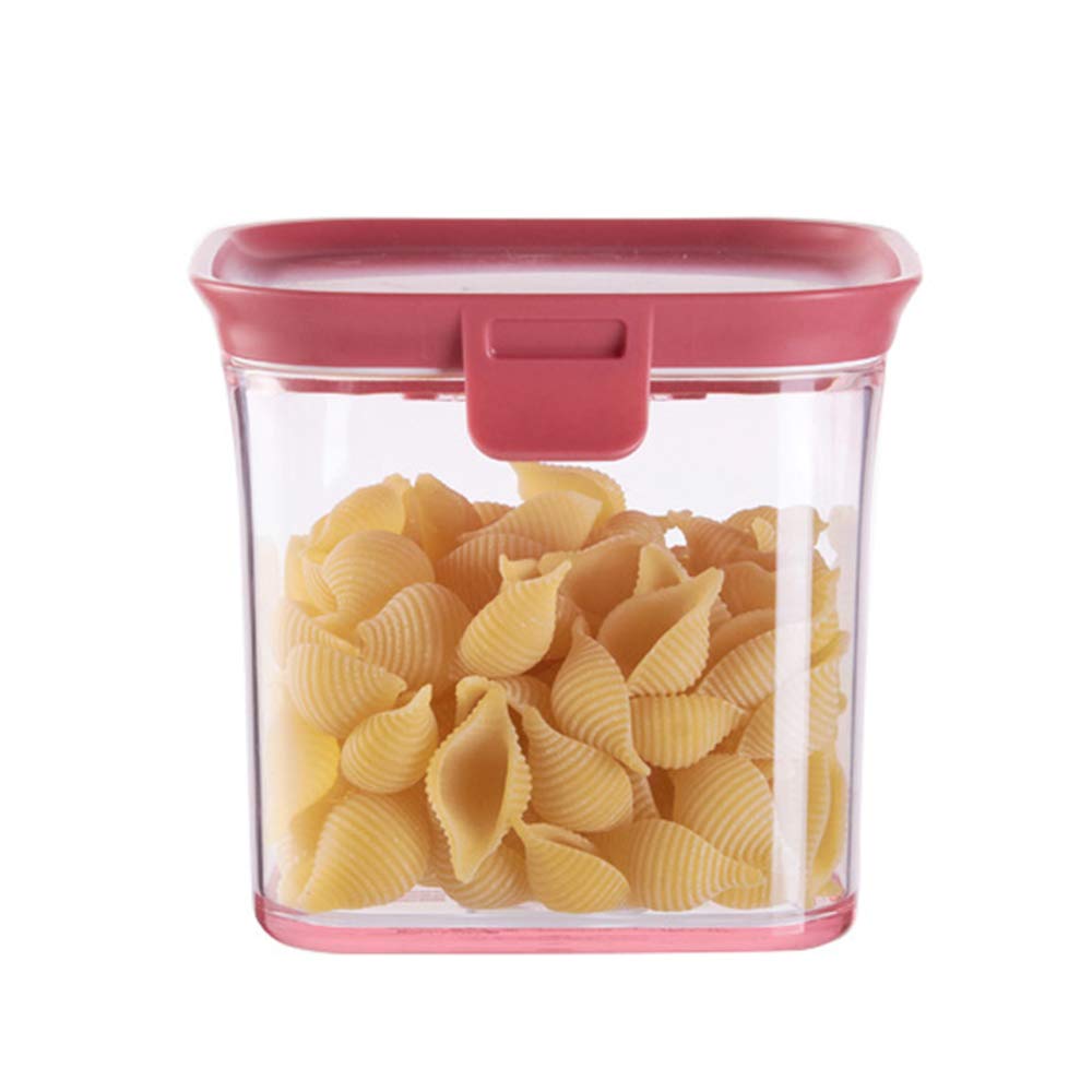 2 Pieces Airtight Sealed Can Kitchen & Pantry Square Grain Container Clear Plastic Canisters with Improved Durable Lids