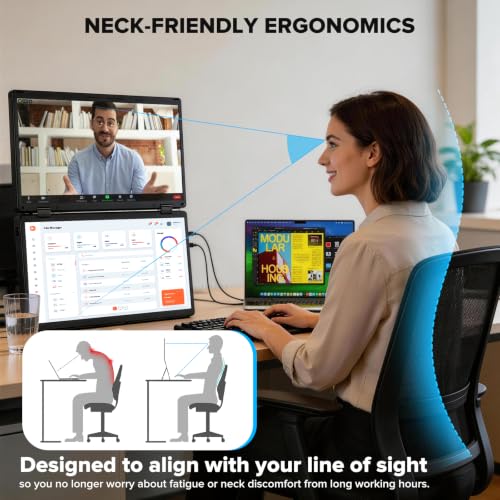 15 6 Laptop Screen Extender 1080P FHD Travel Thin Triple Portable Monitor - image 8