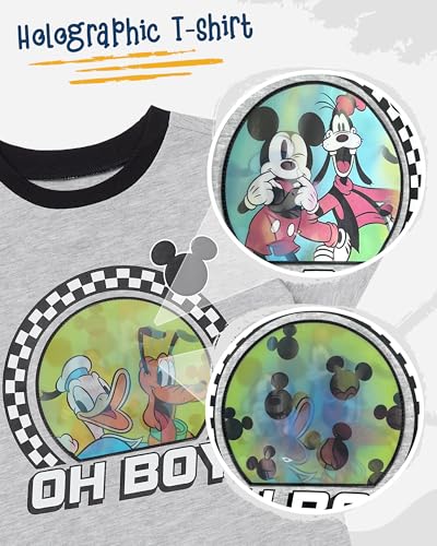 Image of Disney Mickey Mouse Lenticular Outfit for Boys, Toddler and Little Kids Clothes, T-Shirt and Shorts Set