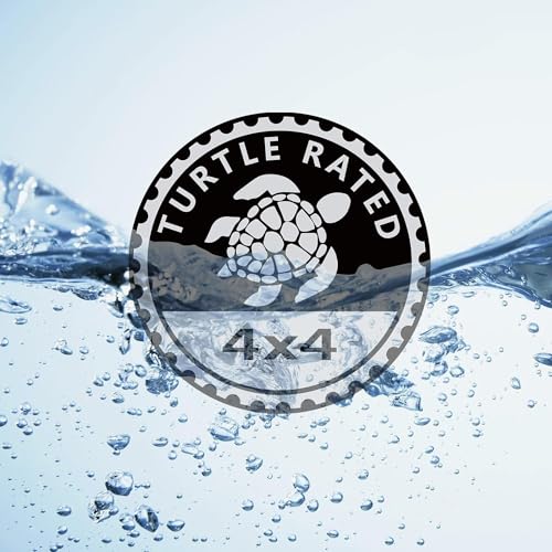 Image of Turtle Badge Rated Car Emblem, 4 x 4 Metal Automotive Badge 3D Metal Car Badges Emblems Round Emblem Decals Car Badge Decals Stickers Compatible with Jeep Wrangler Vehicles Trucks SUV Decals(ZS070)