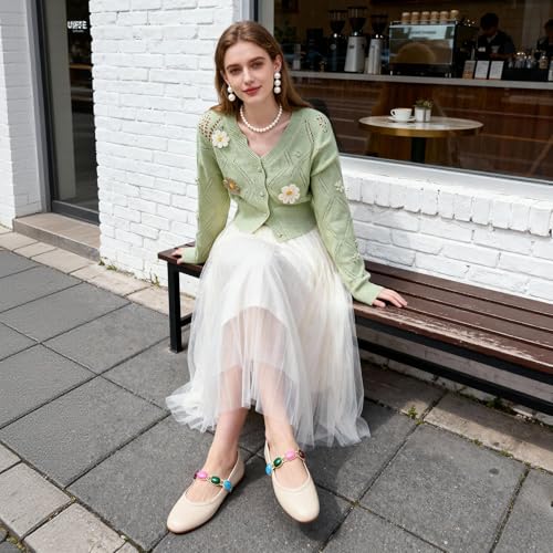 Image of Ballet Flats Mesh Shoes for Women Mary Janes Flats | Wide Feet Options, Woven Mesh Flats, Soft Cushion, Comfortable Ballerina Flats, Casual, Dress Shoes, Daily, Work, Versatile