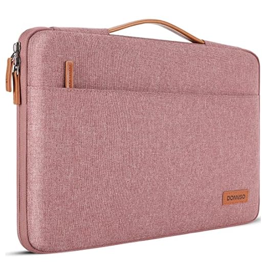 DOMISO 10.1 inch Tablet Case with Handle Water-Resistant Protective Carrying Bag for 9.7"10.5" 11" iPad Pro/10.5" iPad Air/Microsoft Surface Go 2018/Samsung Galaxy Tab S3 S4/Lenovo Ideapad D330, Pink
