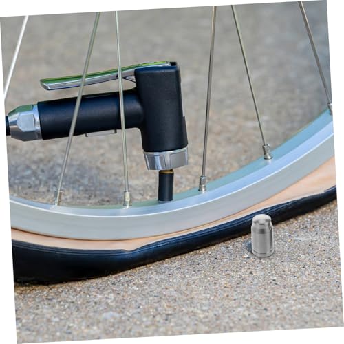Mikinona 2pcs Tapas de Válvula para Bicicleta de Aleación de Titanio Pulidas Protectores Rápidos para Válvulas de Aire para Bicicletas de Montaña y Carretera Accesorios para Bicicleta miniatura 6