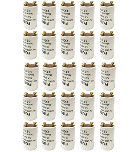 25 LED Starter Starterbrücke Dummy Umrüstung Starterbrück Überbrückung für T8 LED Röhre Leuchtstoffröhre 25er set