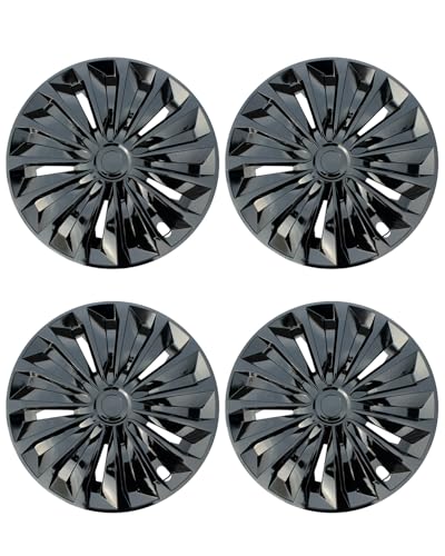 Image of ABX Hubcaps,16 inch hubcaps Set of 4, Wheel Rim Cover ABS Material, Snap On Car Truck SUV Replacement, for Toyota Camry Nissan Mazda etc, Black