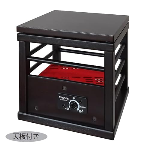 TEKNOS 就寝用コタツ (1人用) 100W 天板付 (木目ダークブラウン) ASK-105DB