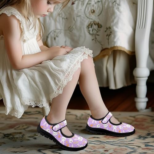 Girl's Easter Print Running Shoes Slip On Children's Ballet Flat Comfortable Mary Jane Shoes Soft Non Slip Sports Shoes3