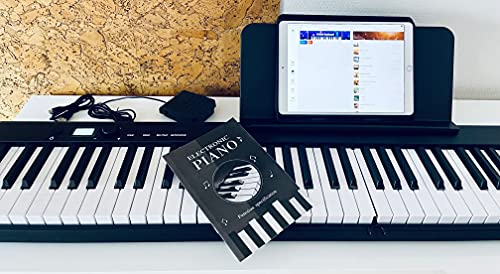 Piano électrique numérique 88 touches Piano pliable Piano portable avec Bluetooth MIDI Noir - Les Beatles, Paul McCartney, John Lennon, RIngo Starr, George Harrison Piano électrique numérique 88 touches Piano pliable Piano portable avec Bluetooth MIDI Noir – Image 3