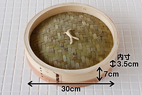 Amazon｜【かごや】杉 中華蒸篭(セイロ・蒸し器)30cmステンレス鍋付