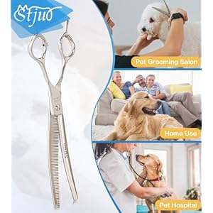 Dog Grooming Curved Thinning 7.5 inch Professional Pet Shears Made Of Japanese Advanced Stainless Steel Professional Grooming Scissors for Dogs Cats and Other Pets
