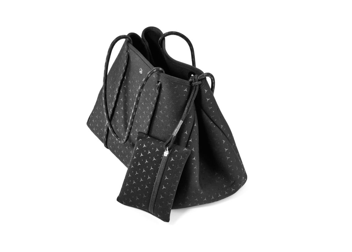 Mercedes-Benz Shopper Damen 100% Polyester schwarz Einkaufsshopper Einkaufstasche Tasche