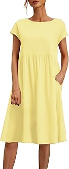 Womens Summer Dresses Fashion 2025 Short Sleeve Spring Mini Dress Casual Beach Vacation Clothes Dresses