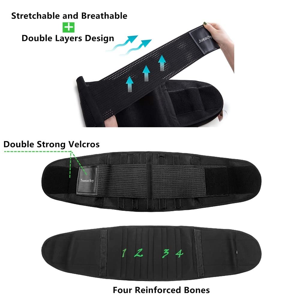 Rückenbandage Taille Dekompressionsgürtel Wirbelsäule Super Support Männer Frauen Atmungsaktive Lendenwirbelstütze Korsett Orthopädische Haltungskorrektur Schmerzlinderung (Farbe: C, Größe: XXL) (BM)