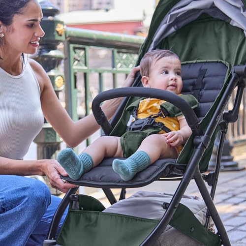 Image of Ingenuity 3Dquickclose CS+ Compact Fold Stroller - Lightweight Stroller with Oversized Canopy, Extra-Large Storage and Compact Fold, Forest