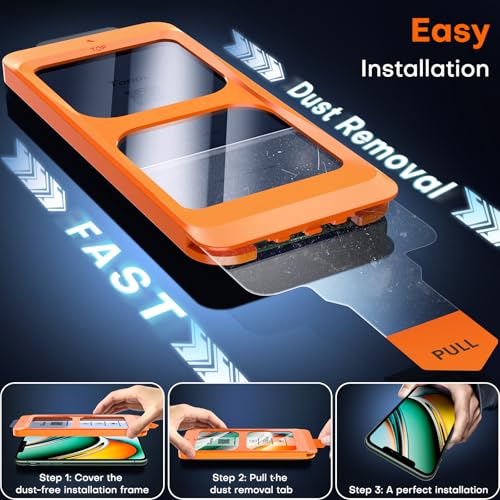 Image of TOCOL for iPhone 11 Pro Screen Protector 9H Hardness Military Grade Shatterproof HD Tempered Glass Full Coverage Easy Installation Case Friendly 2 Pack