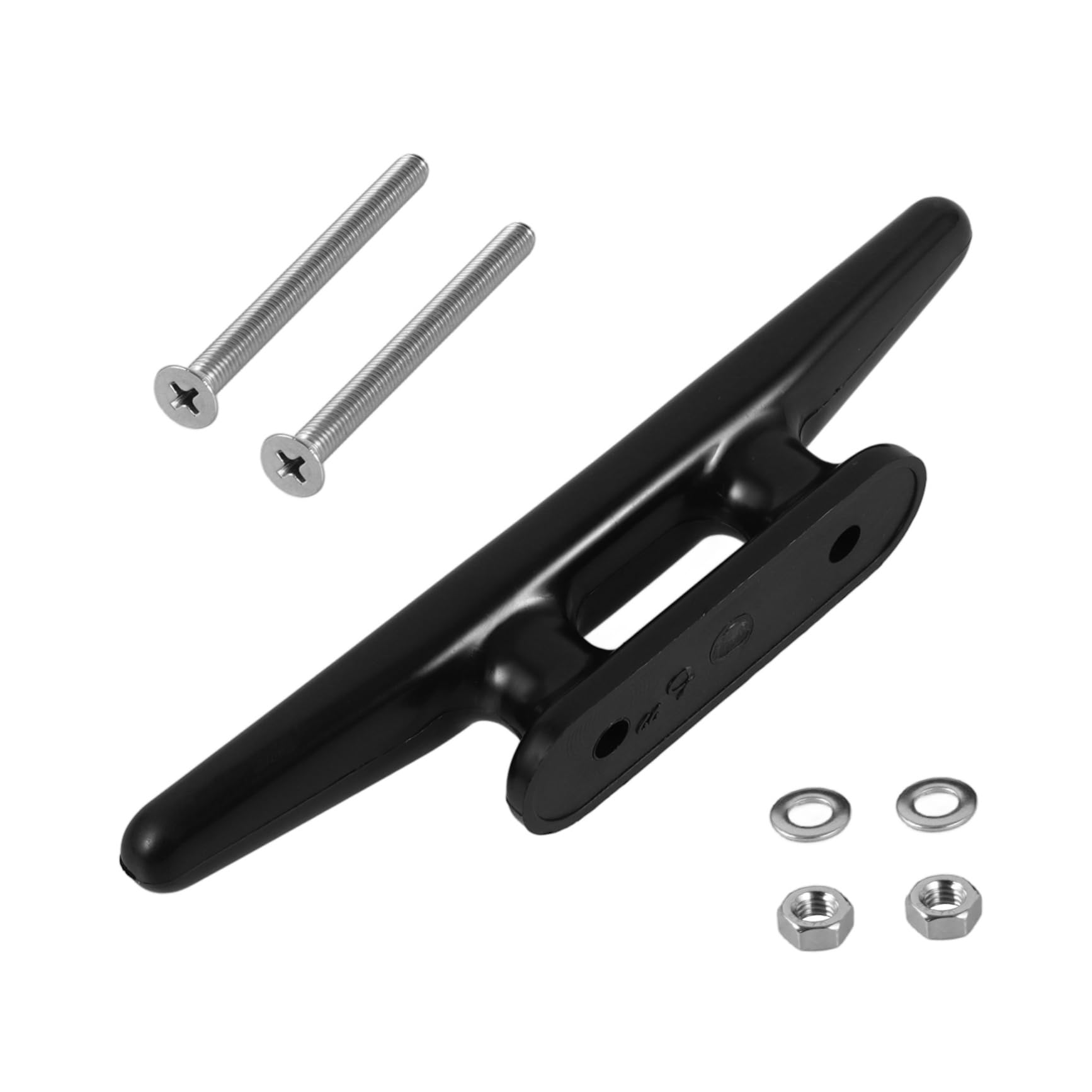 NULYLU Boat Dock Cleat Set Sturdy Metal Rope Cleat for Kayak Yacht Black Nylon Rope Fittings Professional Marine Boat Supply