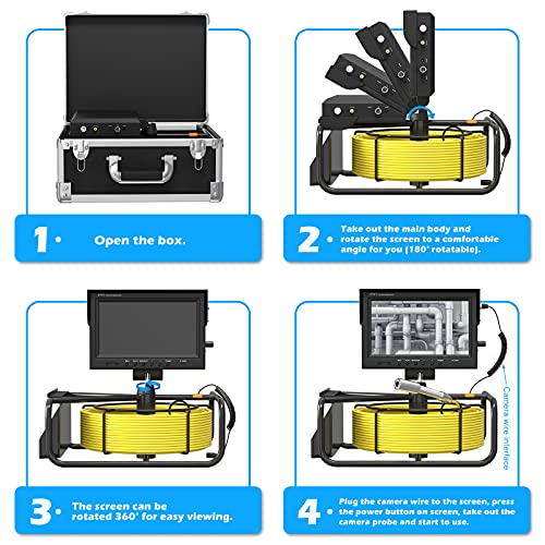 Telecamera per Tubi da 50 Metri con DVR