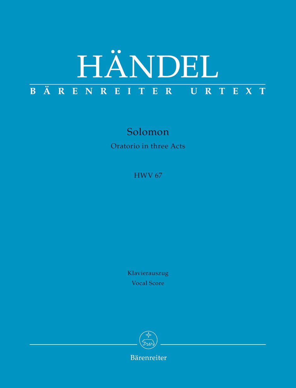 BARENREITER HANDEL - SOLOMON HWV 67 - VOCAL SCORE Classical sheets Choral and vocal ensembles