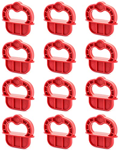 QWORK Deck Board Jig, 12 Pcs 1/4' Gap Deck Board Spacer Rings for Pressure Treated, Composite, PVC, Plank