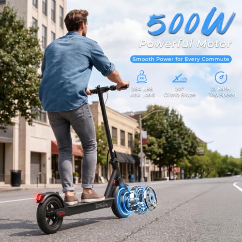 Image of Electric Scooter - Electric Scooter Adults and Teens | 1200W /1000W /500W Motor, 28 /21 Miles Max Range, APP Control, Double Braking Systems, 10 inch /8.5 inch Tire, Foldable E-Scooter