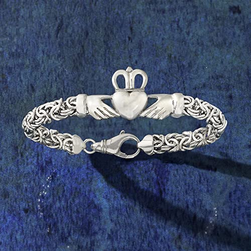 Ross-Simons Sterling Silver Byzantine Claddagh Bracelet4
